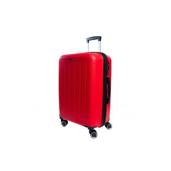 Troler extensibil  AV101 - polipropilena - fermoar antifurt - +20% capacitate - cifru TSA - Rosu