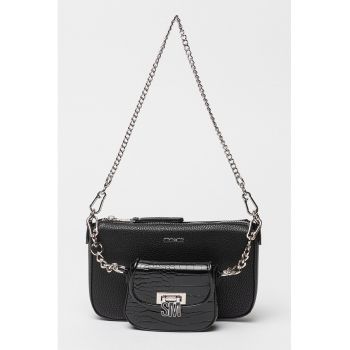 Geanta crossbody cu bareta din lant Naim