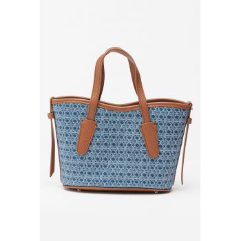 Geanta crossbody cu imprimeu logo