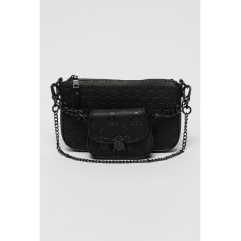 Geanta crossbody cu monograma si etui Naim