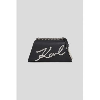 Geanta crossbody de piele cu logo