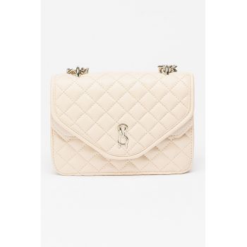 Geanta crossbody de piele ecologica cu aspect matlasat Molto