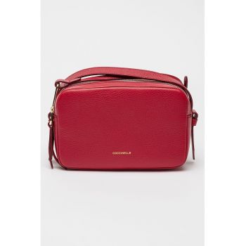 Geanta crossbody de piele Malory - Visiniu