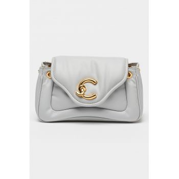 Geanta crossbody din piele cu bareta din lant C-Me