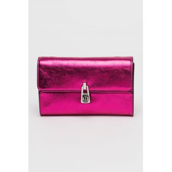 Geanta crossbody din piele cu bareta din lant