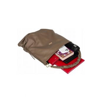 Geanta dama -  model Tote - neagra - din piele naturala - cu 3 compartimente