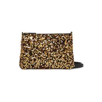 Geanta dama  SME 55 F5 01 952 - Piele naturala - Negru/Auriu