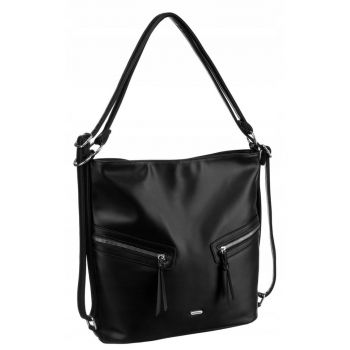 Geanta de dama  model Tote - ecologica - neagra - dimensiuni mari