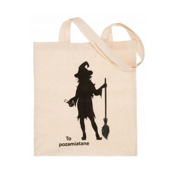 Geanta de umar bej - tip shopper - din bumbac - cu manere lungi - format A4