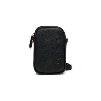 Geanta pentru telefon  Rised Re - neagra - 11 x 17.5 x 3 cm - piele ecologica