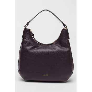 Geanta shopper din piele cu fermoar