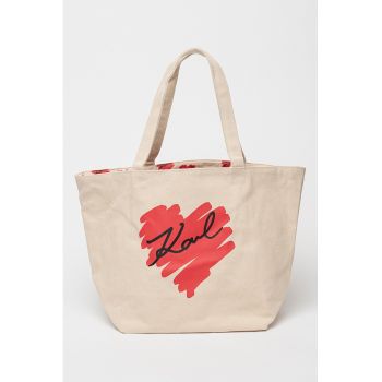 Geanta shopper reversibila Hearts