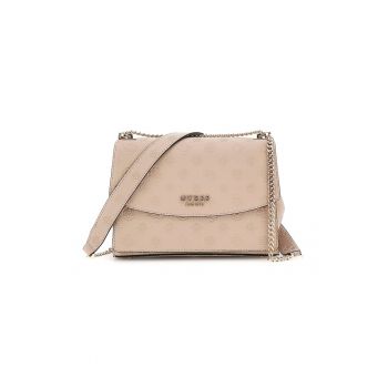 Geanta crossbody cu bareta din lant si clapa