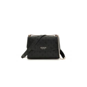 Geanta crossbody cu bareta din lant si clapa
