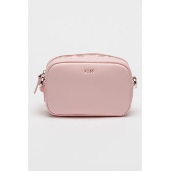 Geanta crossbody de piele ecologica cu bareta din material textil