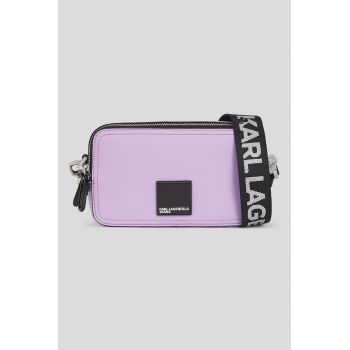 Geanta crossbody de piele ecologica cu bareta logo