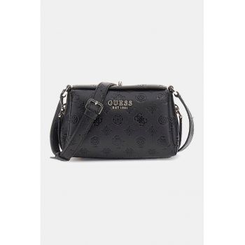 Geanta crossbody din piele ecologica cu logo stantat