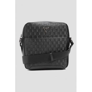 Geanta crossbody din piele ecologica cu logo