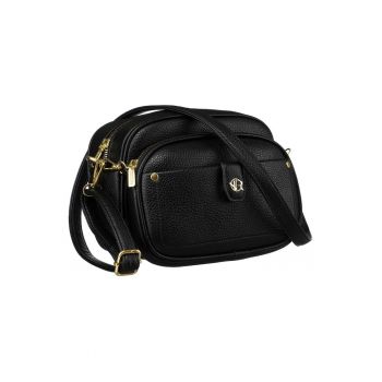 Geanta dama neagra cu borseta -  17x25x9cm - set
