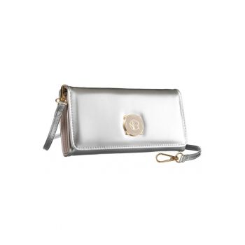 Geanta de dama -  case - argintie - 11x21x4cm
