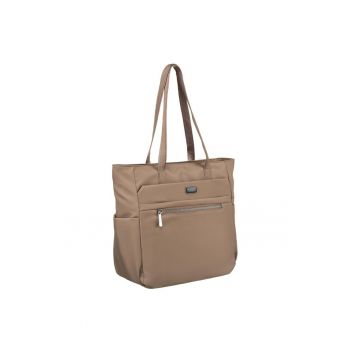 Geanta de dama Tote  bey - nylon - 32x41x14cm - A4 format - 3 buzunare interioare