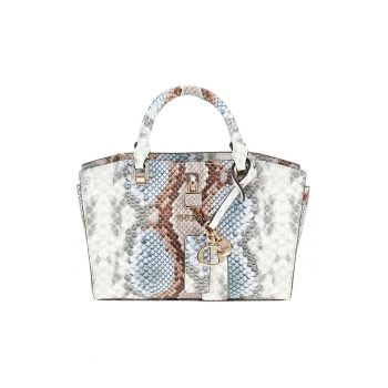 Geanta shopper de piele ecologica cu model reptila