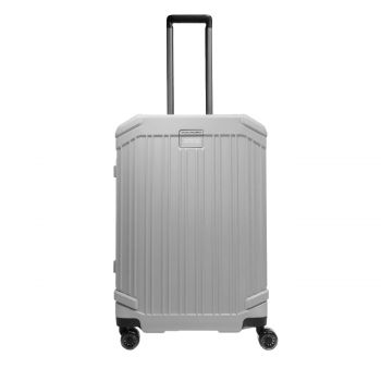 Medium hard shell four wheels trolley