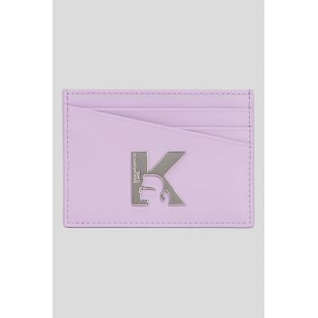 Portcart de piele cu logo metalic