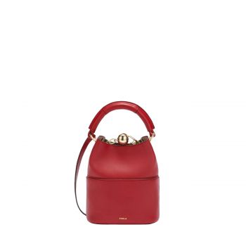 Sfera mini bucket bag lacca+vaniglia int