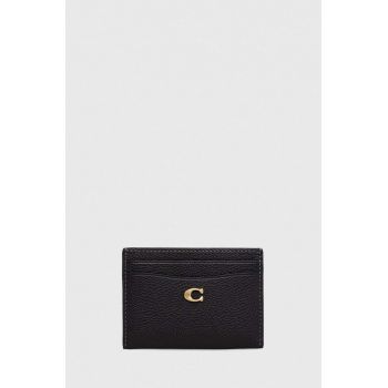 Coach carcasa din piele Essential Card Case culoarea negru