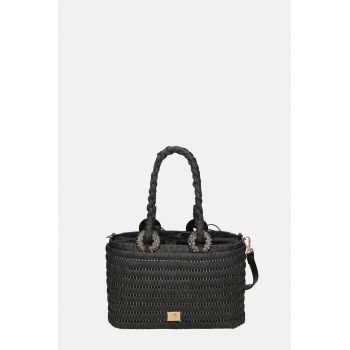 Cos de vara pentru femei  NBAG-XP0110-C020 - Hartie - 17x32x12 cm. - Neagru