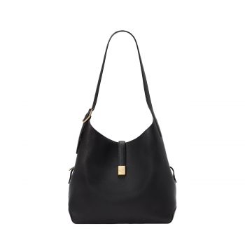 Deco large shoulder bag black