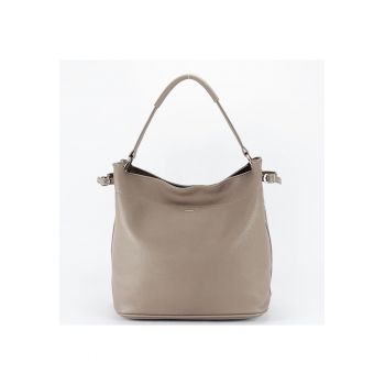 Geanta bej taupe  cu borseta detasabila F6966 M11 18059