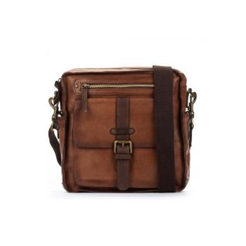 Geanta crossbody barbati  MHA-160 piele naturala - maro