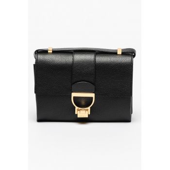 Geanta crossbody de piele Arlettis - Negru