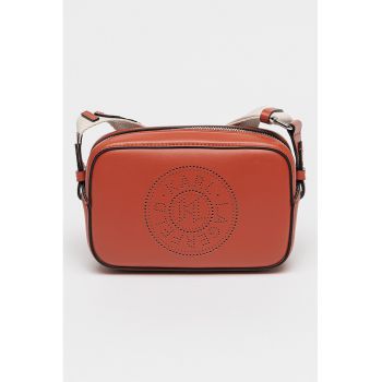 Geanta crossbody de piele cu logo