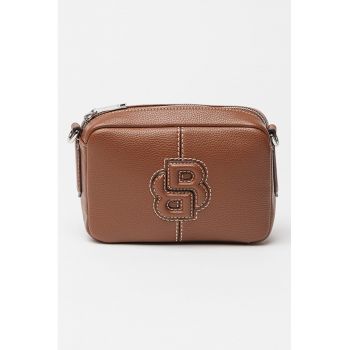 Geanta crossbody de piele ecoliogica cu aspect granulat Anett