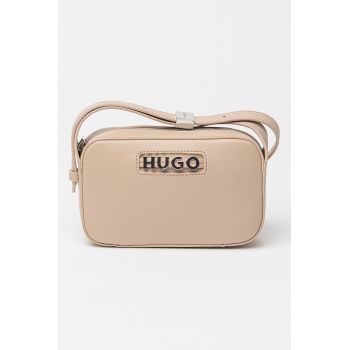 Geanta crossbody de piele ecologica cu aplicatie logo metalica Mel 2.0