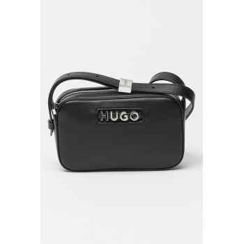 Geanta crossbody de piele ecologica cu aplicatie logo metalica Mel 2.0