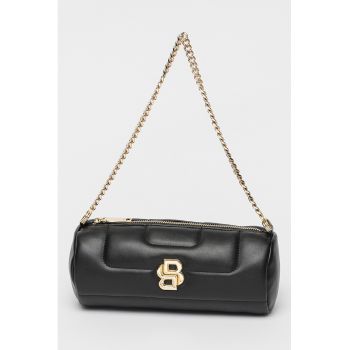 Geanta crossbody de piele ecologica cu monograma metalica Icon