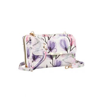 Geanta crossbody set mini handbag-wallet -  multicolor - ecologica - cu compartimente pentru telefon - carduri si documente