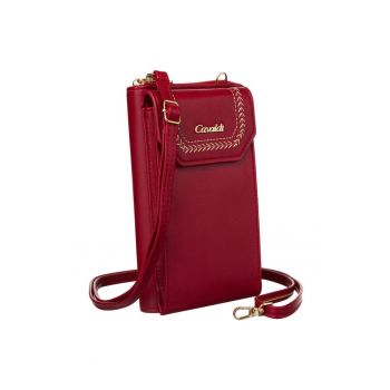 Geanta dama  burgundy - 2 in 1 - cu curea detasabila