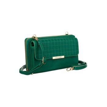 Geanta dama -  case - compacta - verde - cu curea detasabila