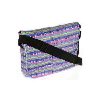 Geanta dama  Crossbody - 15 inch - material textil - model cu design interesat - curea reglabila