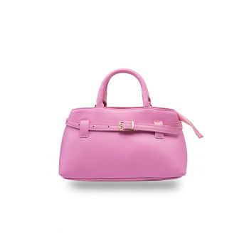 Geanta dama din piele naturala fucsia Miriam