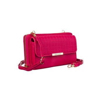Geanta dama  model Etui - fucsia - 2 in 1