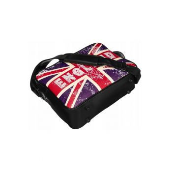 Geanta de dama  Crossbody - neagra - dimensiune A4 - cu print original - cu un singur compartiment