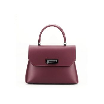 Geanta din piele naturala Alicia 123 - Bordo inchis 11452
