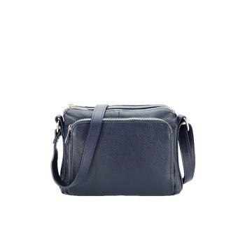 Geanta din piele naturala bleumarin Camelia 124 18068