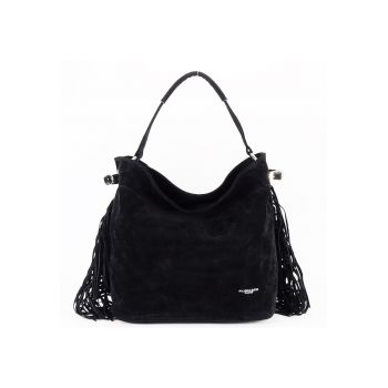Geanta neagra  cu franjuri F7518 M4 18060